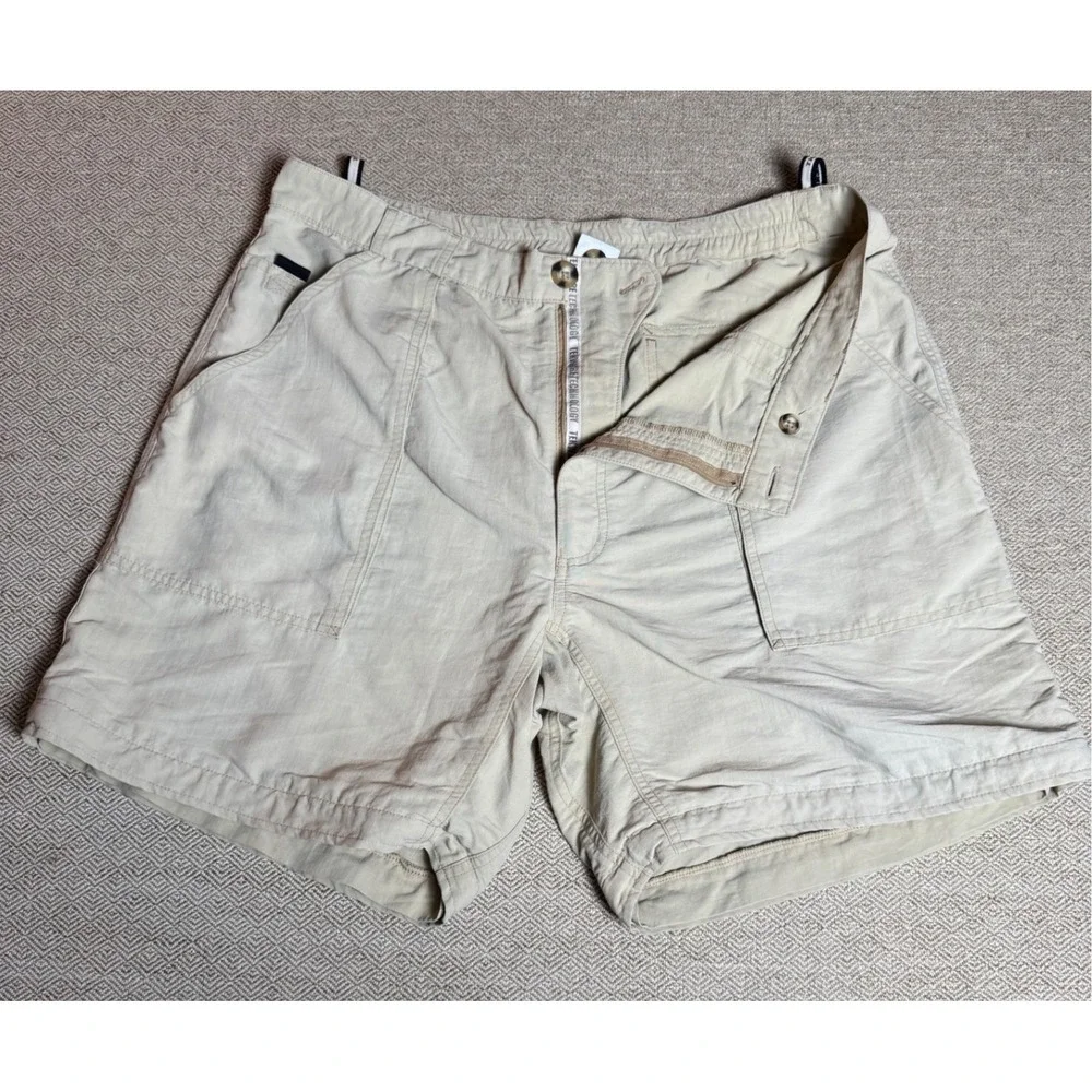 The North Face Khaki Nylon Hiking Shorts Relaxed Fit Pockets Mens‎ XL
